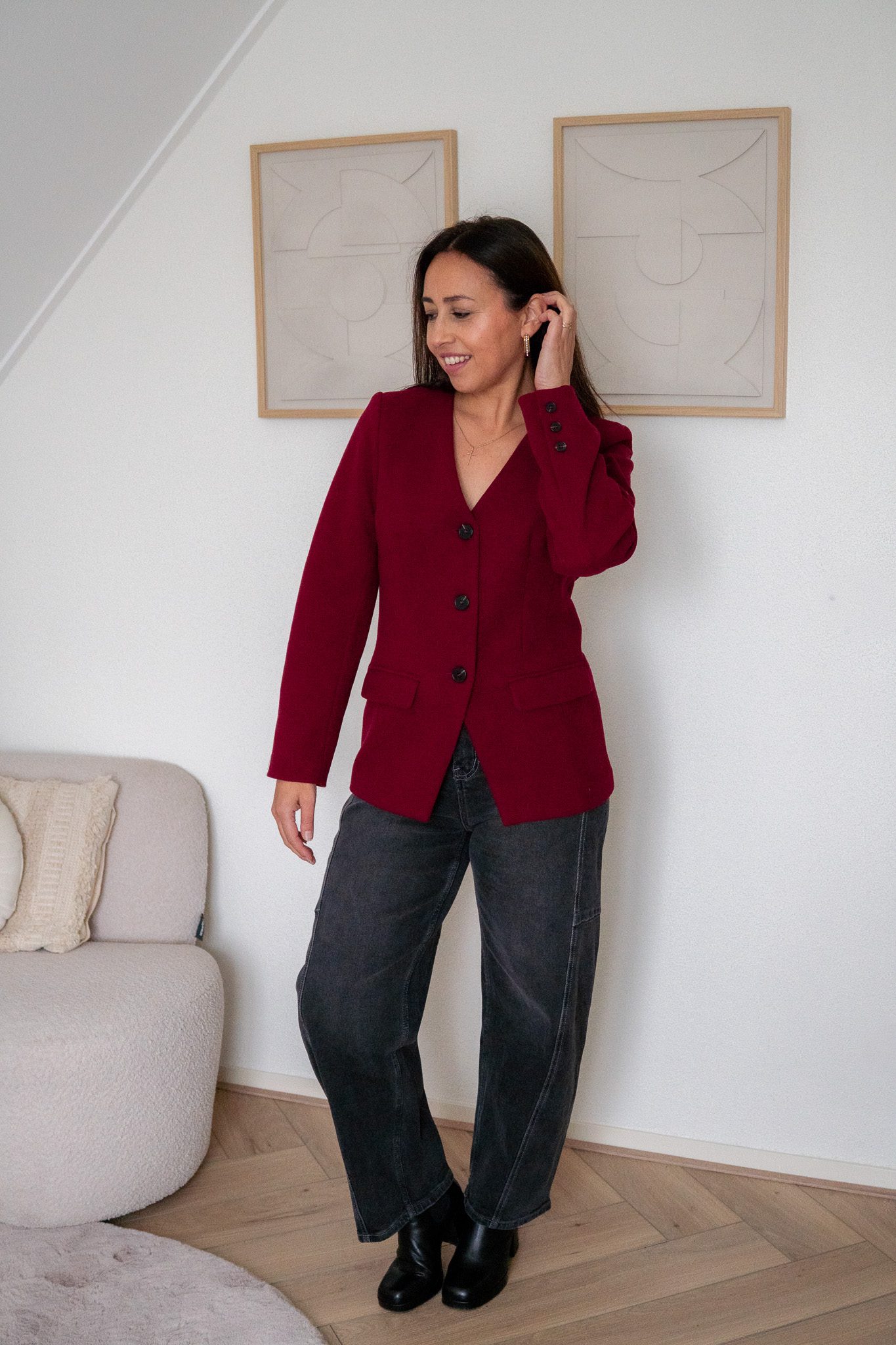 SC Fendi Blazer Bordeaux - Afbeelding 3