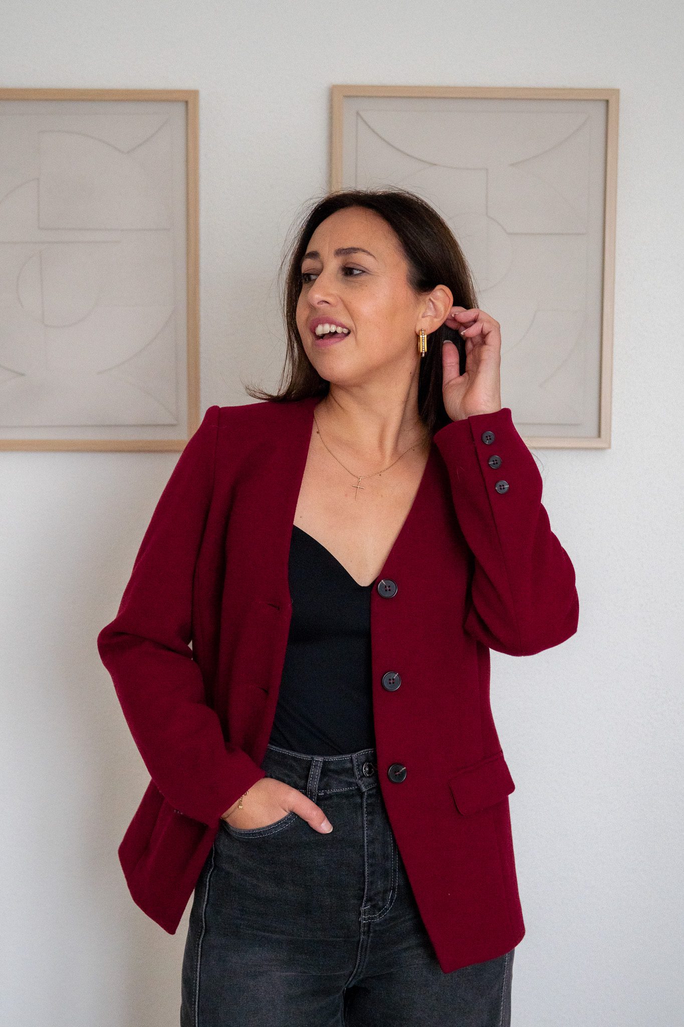 SC Fendi Blazer Bordeaux - Afbeelding 2