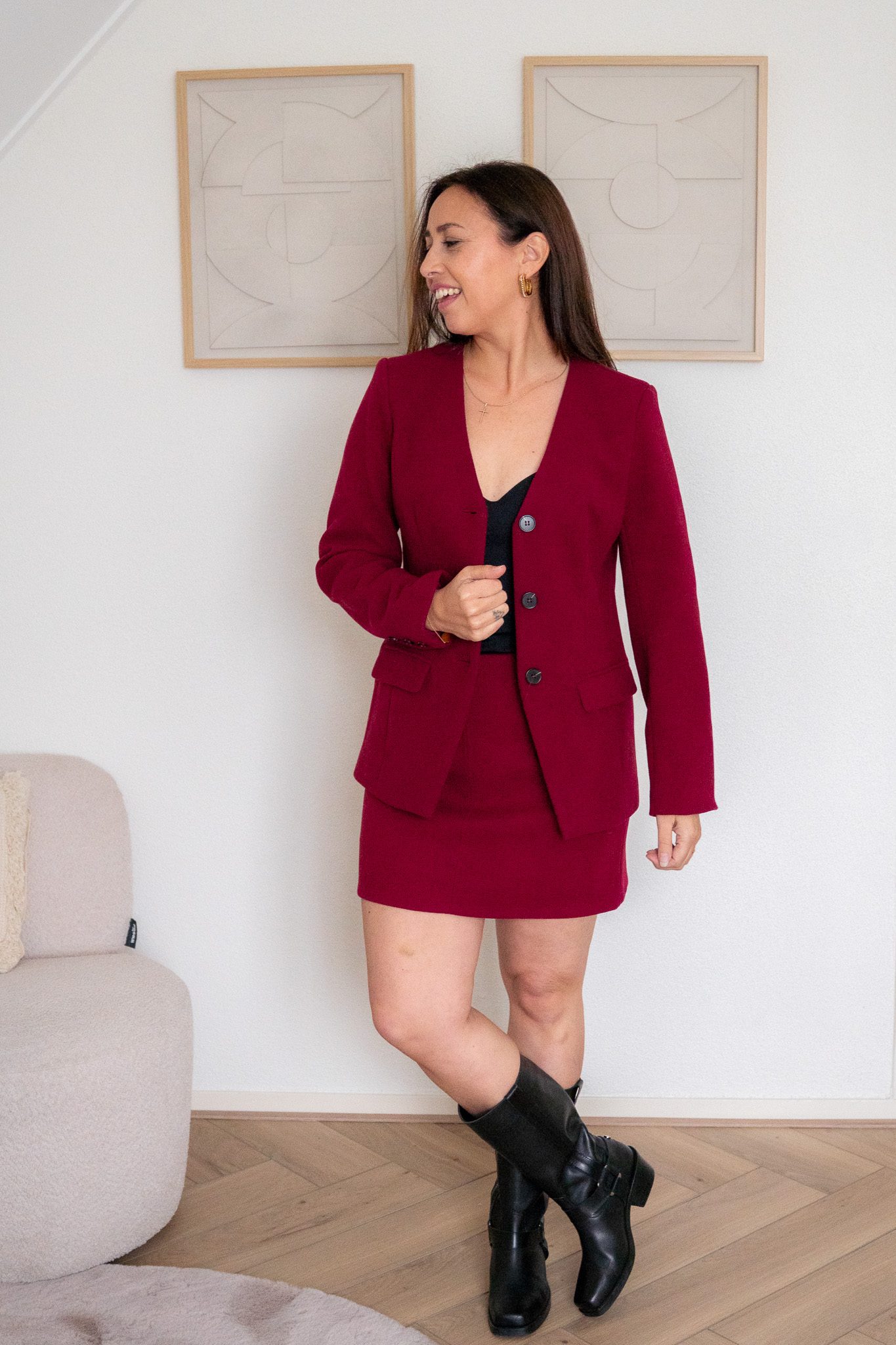 SC Fendi Rok Bordeaux - Afbeelding 2