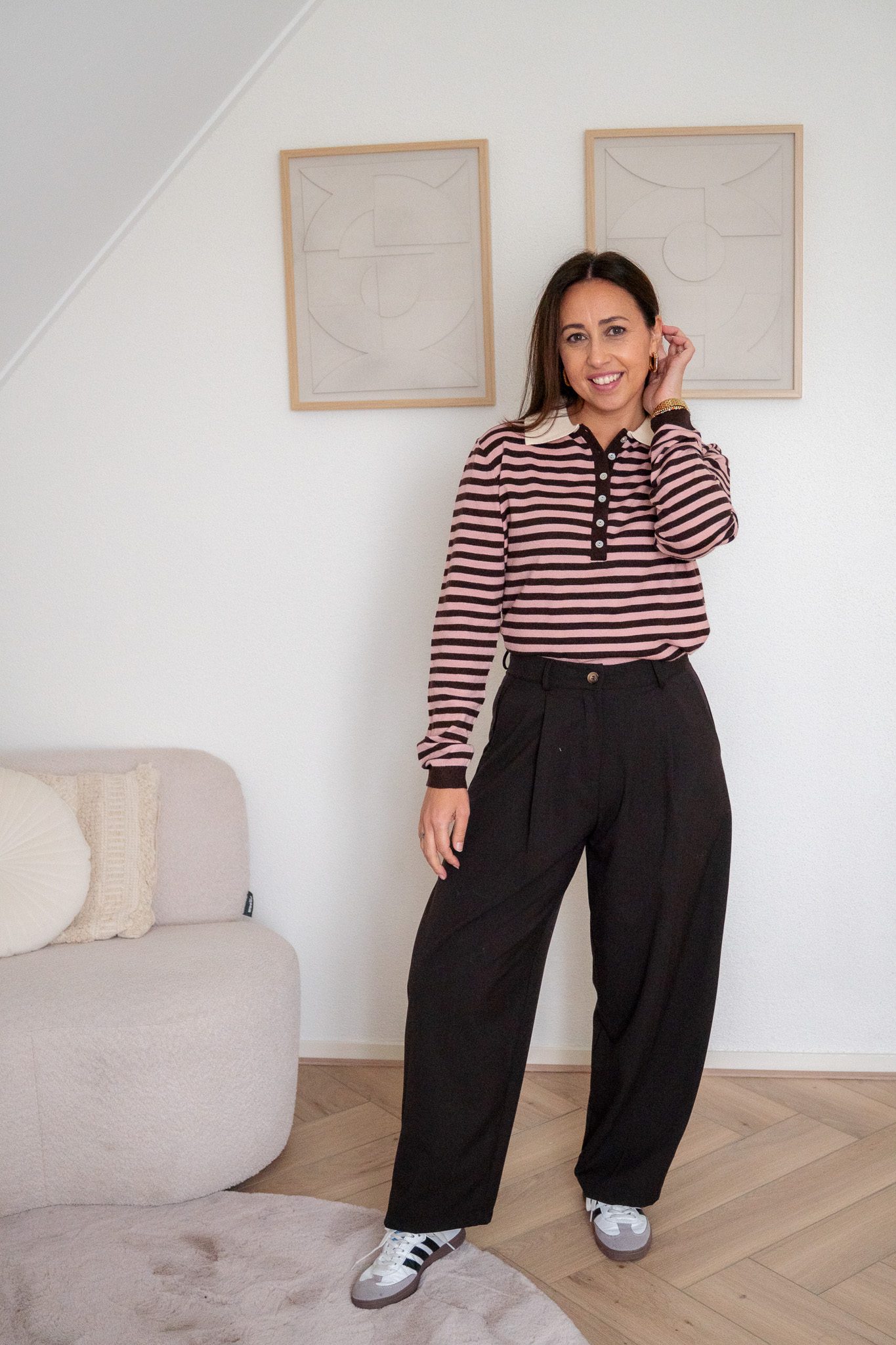 Janou Polo Lange Mouw Gestreept - Afbeelding 4