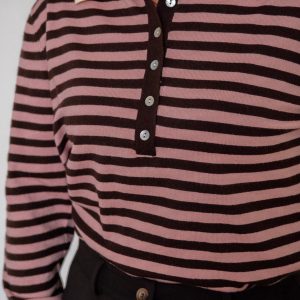 Janou Polo Lange Mouw Gestreept