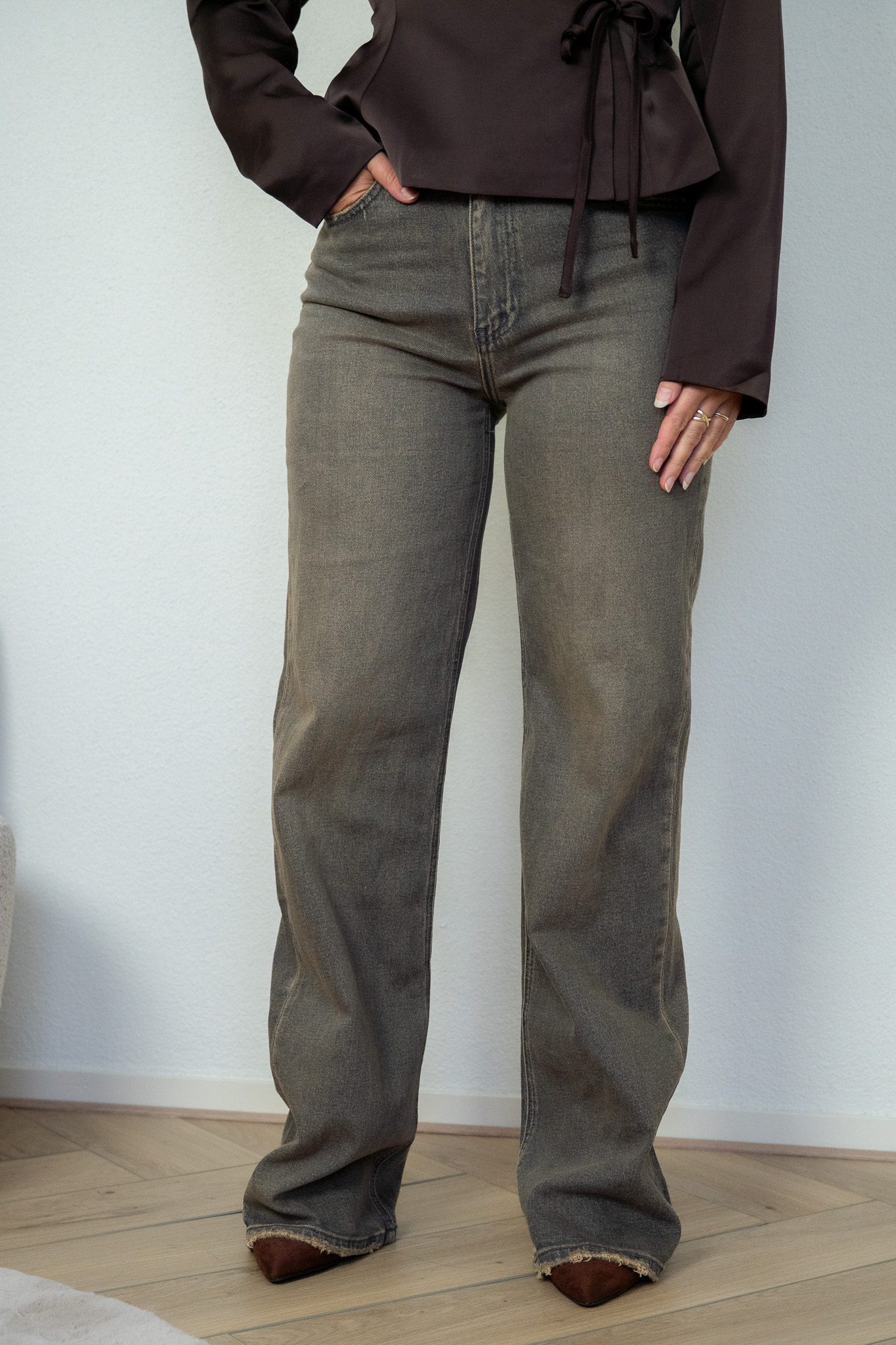 Tessie Jeans Beige/Blauw