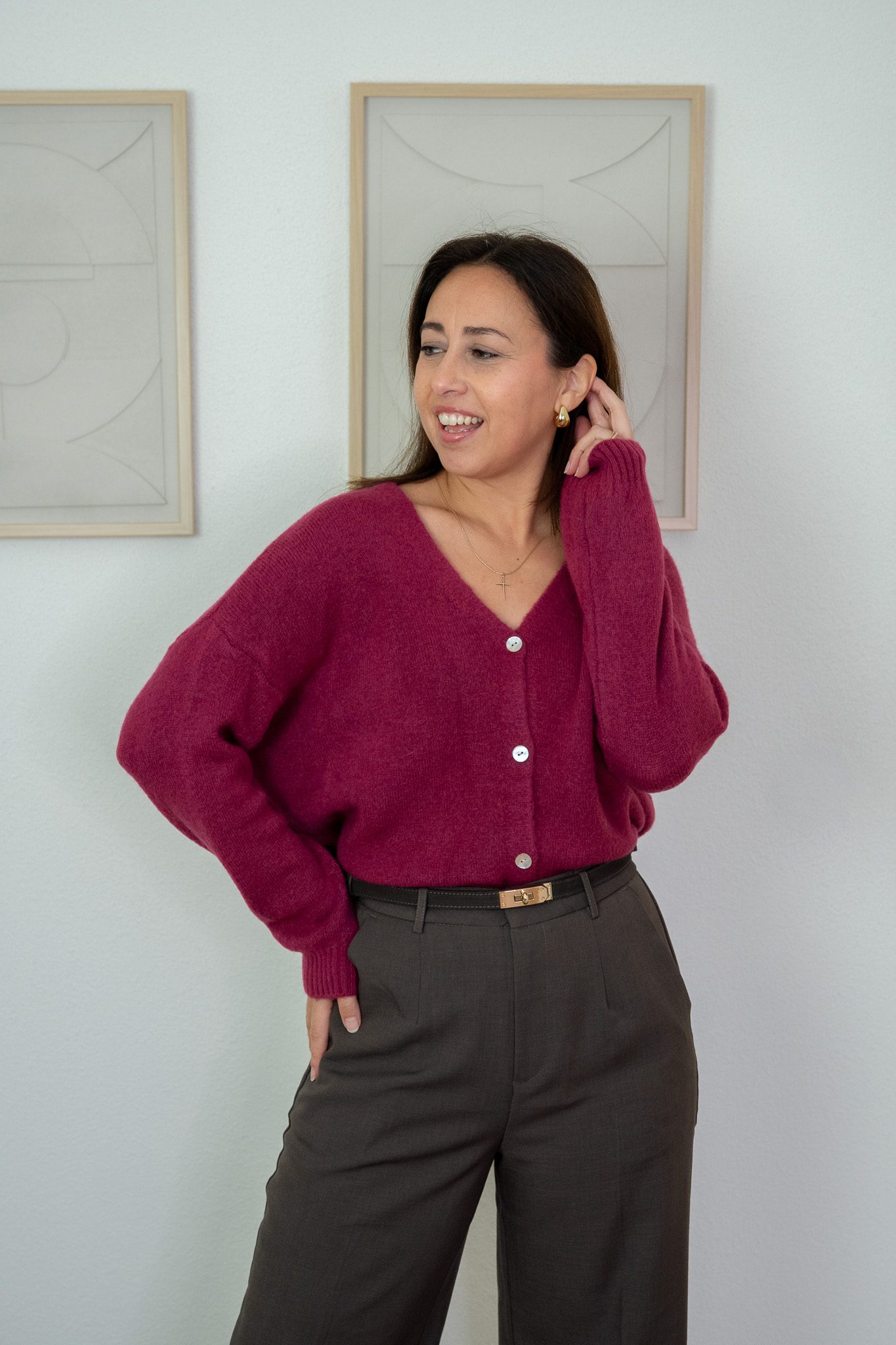 Babsi Vest Bordeaux - Afbeelding 2