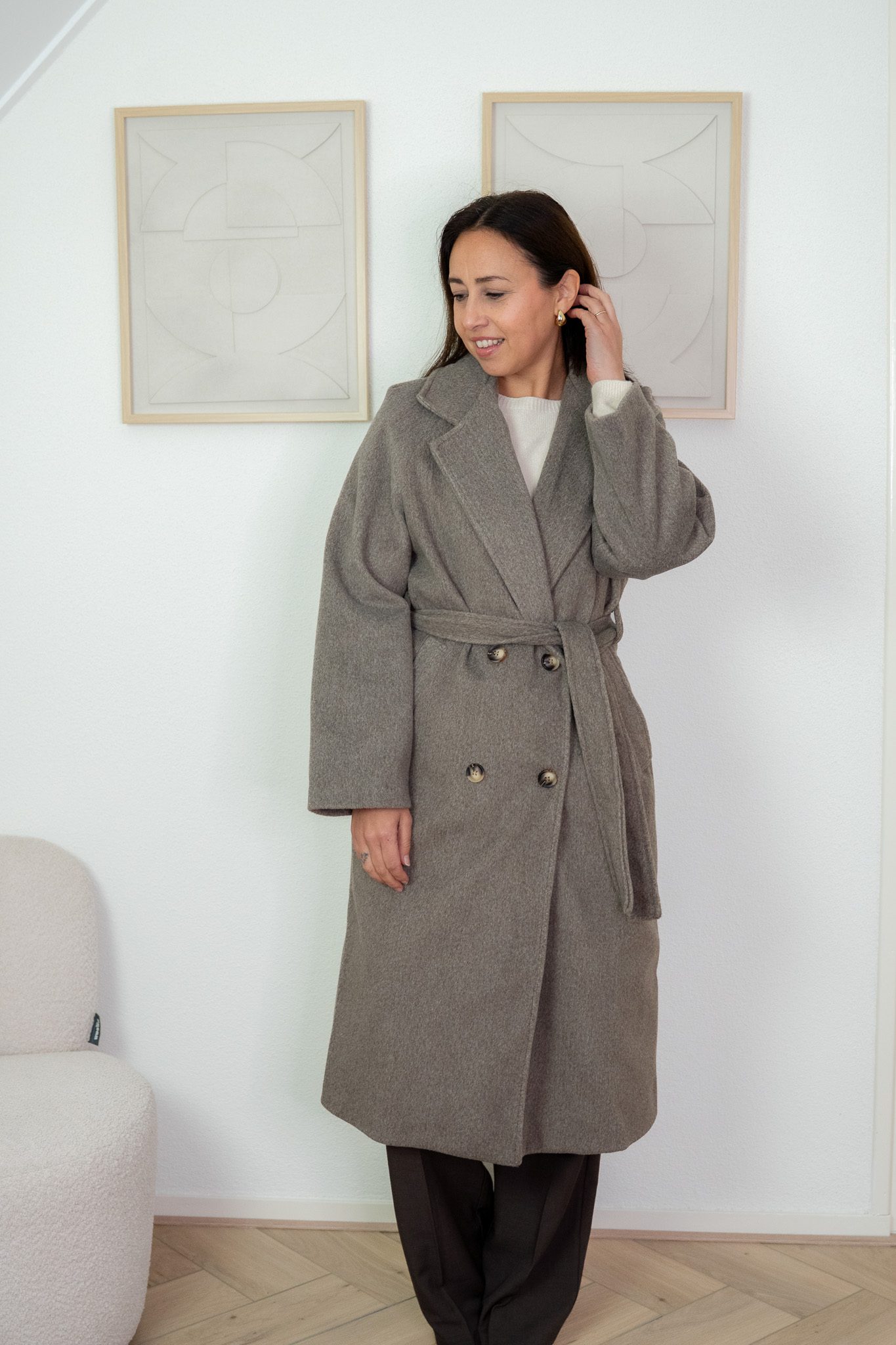 Noor Trenchcoat Taupe - Afbeelding 4