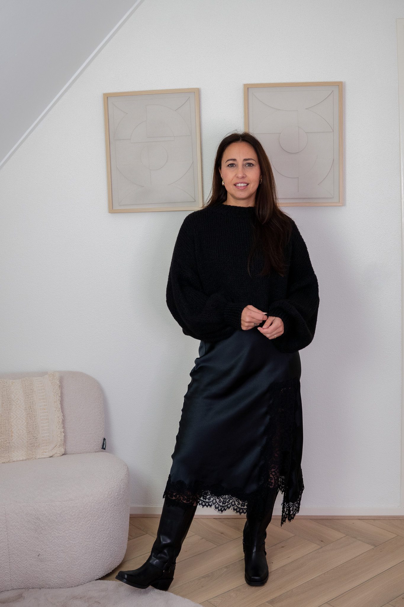 Marja Rok Zwart met Kanten Strook - Afbeelding 4