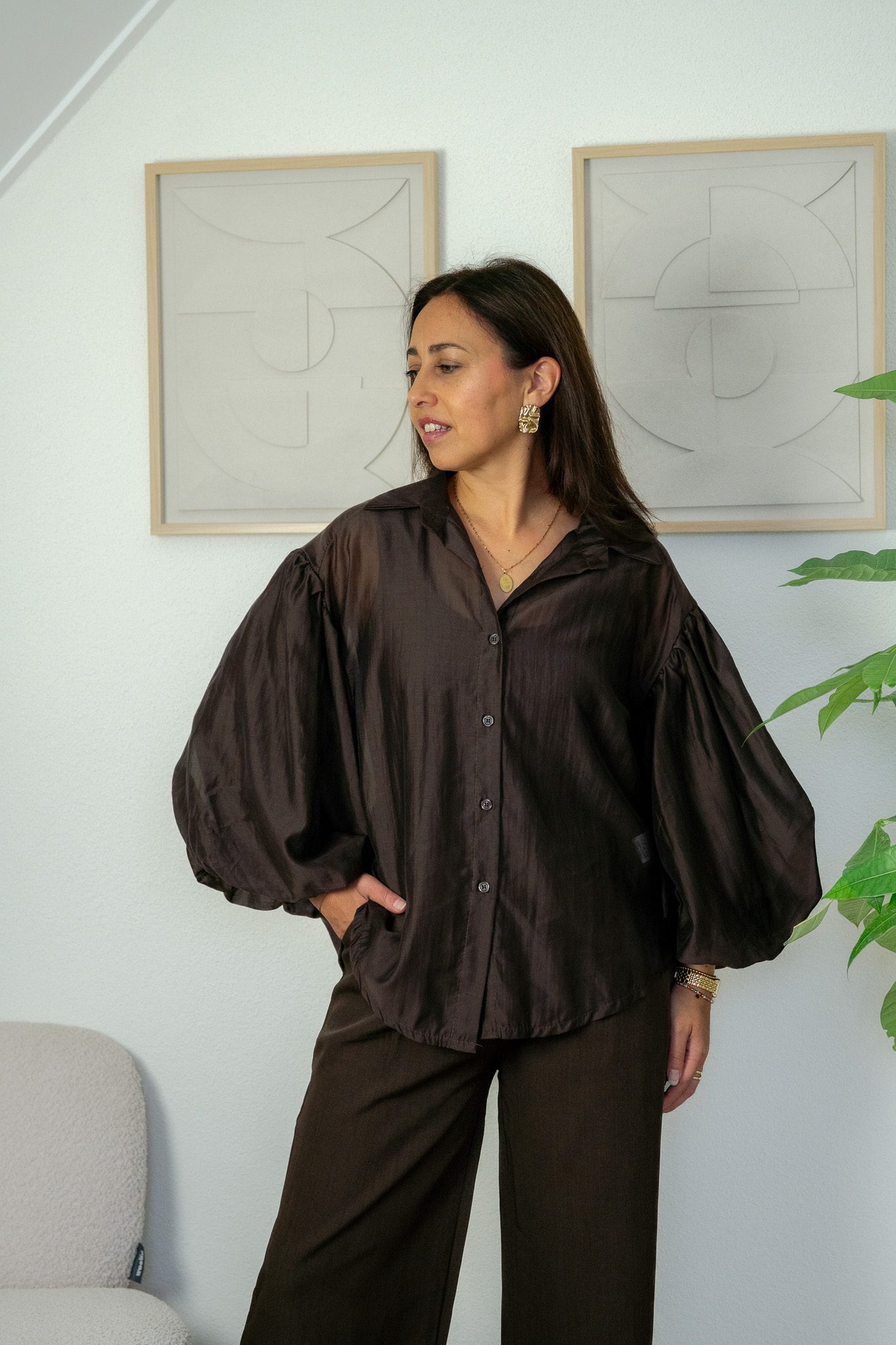 Tatum Blouse Bruin - Afbeelding 4