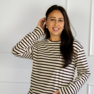 Dunja Top Gestreept Bruin