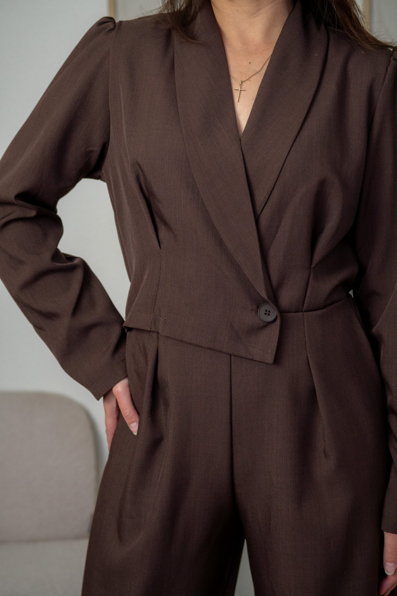 Bliss Jumpsuit Bruin - Afbeelding 4