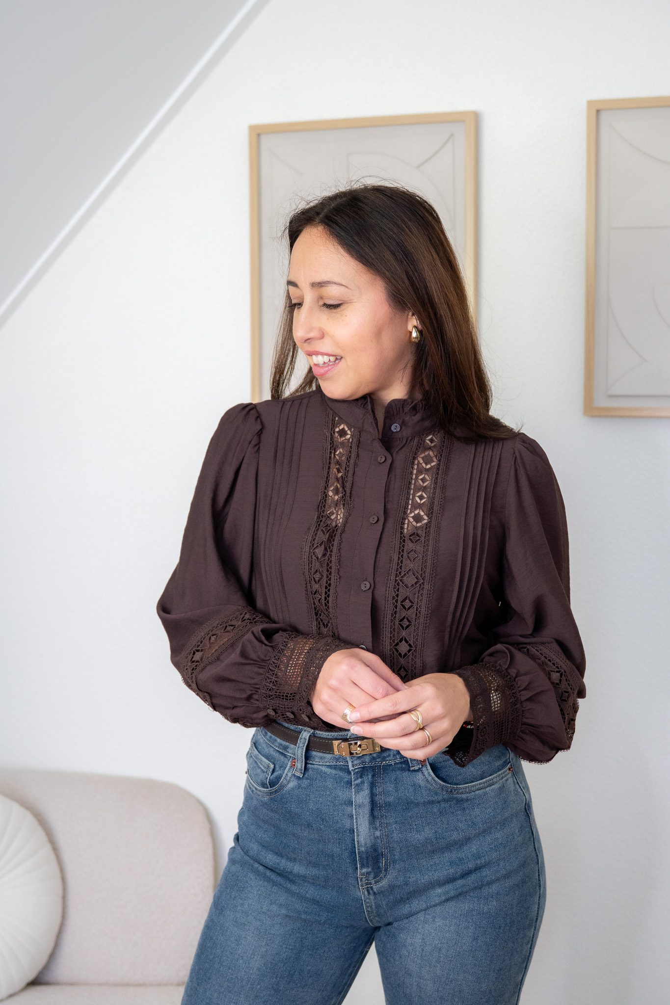 Bisou Blouse Bruin
