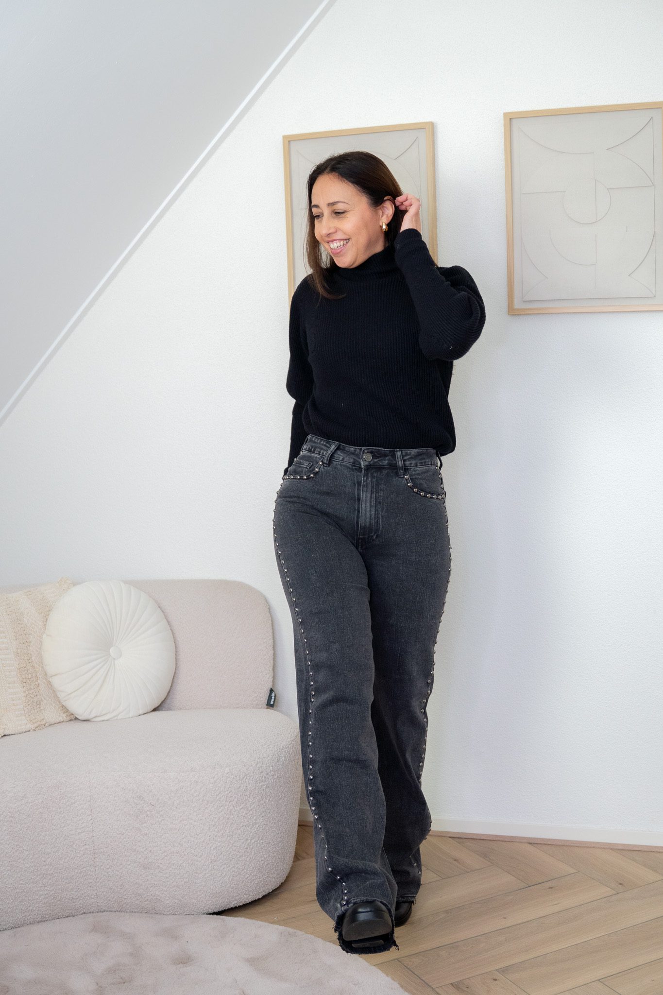 Rox Broek met Studs, Zwart - Afbeelding 2