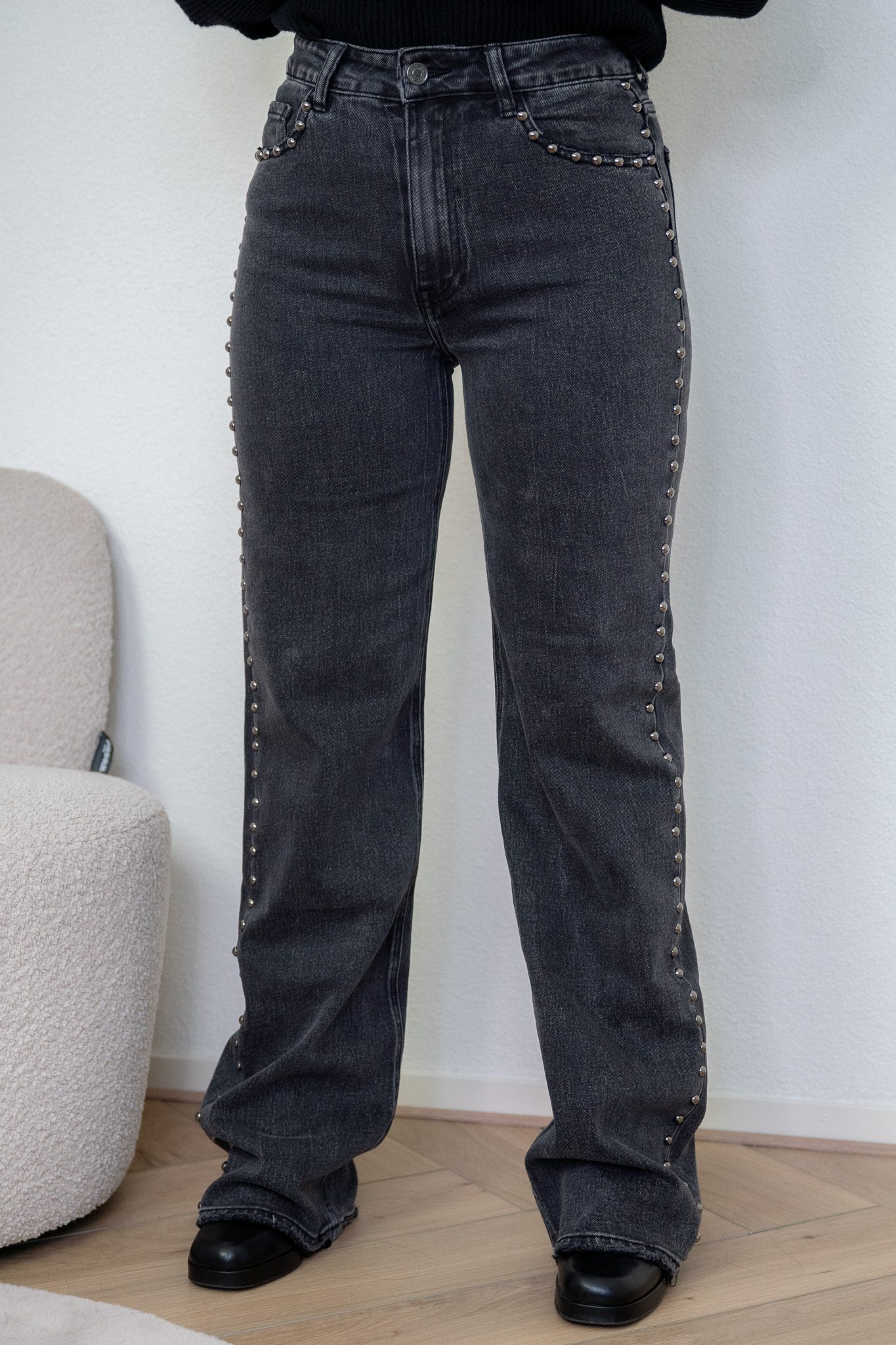 Rox Broek met Studs, Zwart - Afbeelding 3