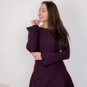 Bree Jurk Gebreid Bordeaux