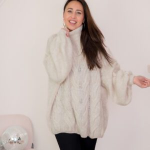 Liora Knit-Jurk Creme