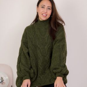 Liora Knit-Jurk Donker Groen