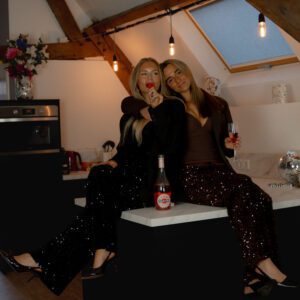 Marise Pailletten Broek Zwart