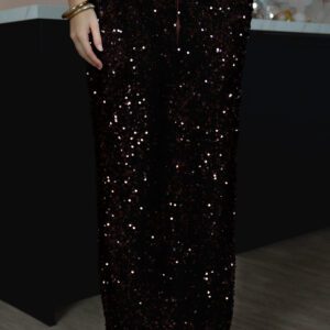 Marise Pailletten Broek Bruin