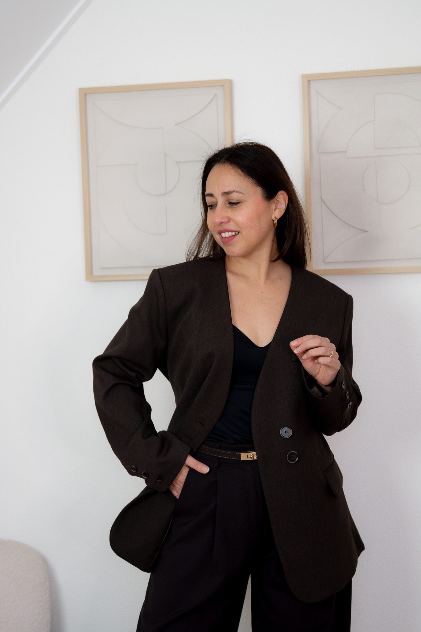 Naisa Blazer Bruin - Afbeelding 2