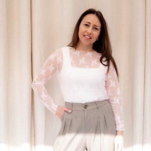 Suzy Kanten Top  Roze