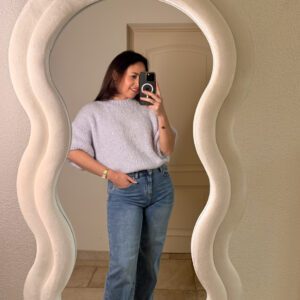 Lottie Trui Gebreid Korte Mouw Lila