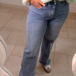 Sarah Straight Legg Jeans Blauw