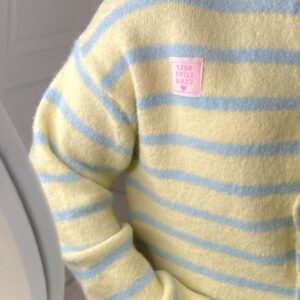 Cleo Vestje Gestreept Geel/Blauw