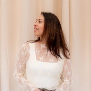 Suzy Kanten Top  Geel