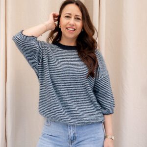 Lidy Blauw Gestreept