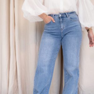 Tina Straight Legg Jeans Blauw
