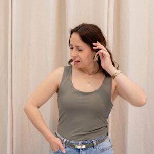 Ginny Top  Leger Groen